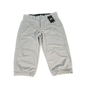 Under Armour Softball Pants Girls YLG Gray New Utility Athletic 1375667
